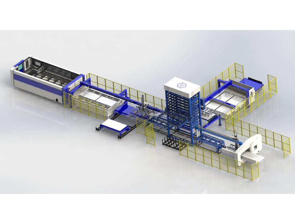 激光切割冲压自动剪板生产线
